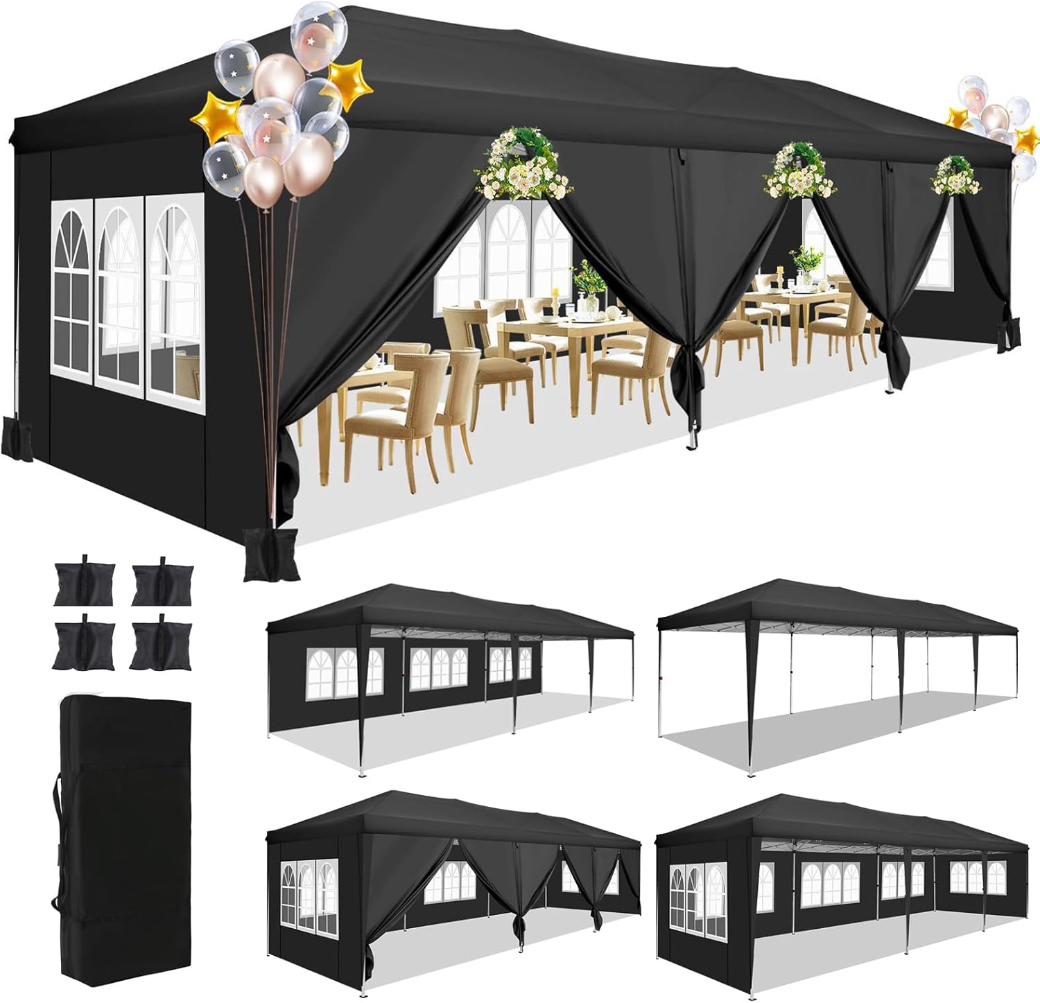 Gazebo Pop Up - Tenda Kanopi Pop Up 10x30ft dengan