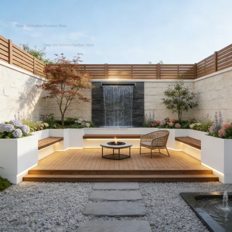 Outdoor Furniture Iron - Tempat Duduk Pot Tanaman Seni Besi