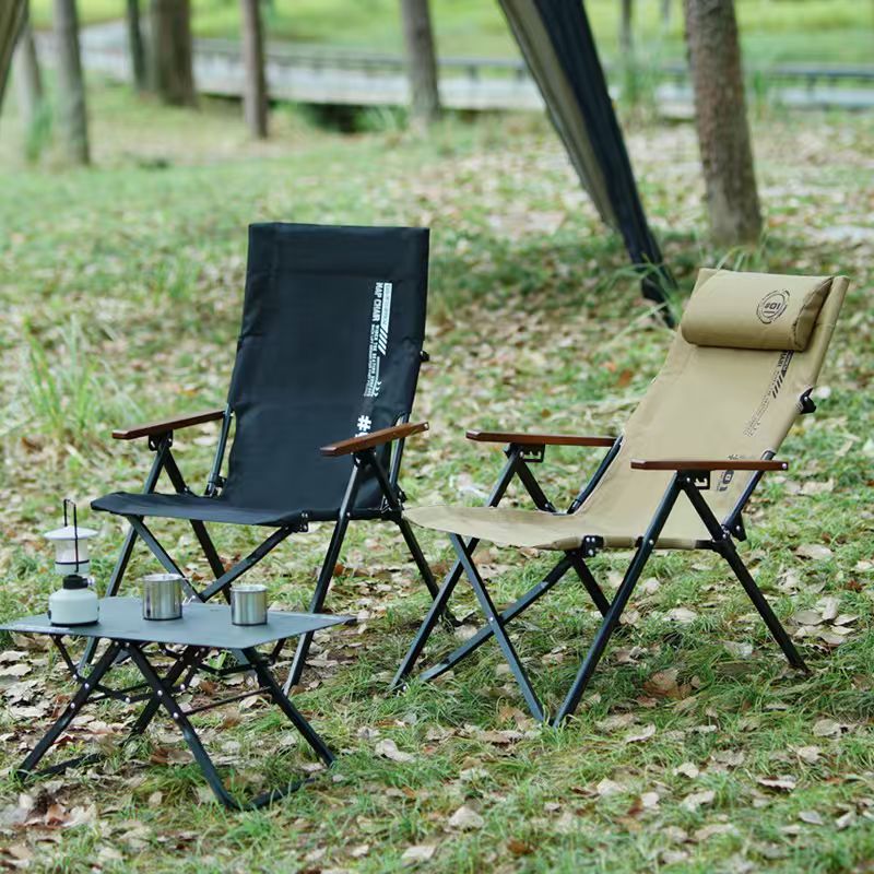 Outdoor Furniture Iron - Kursi Lipat Pantai & Camping Sandaran