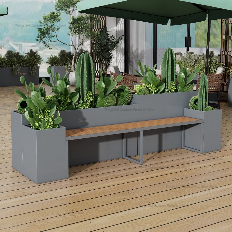 Outdoor Furniture Iron - Tempat Duduk Taman dari Baja Anti
