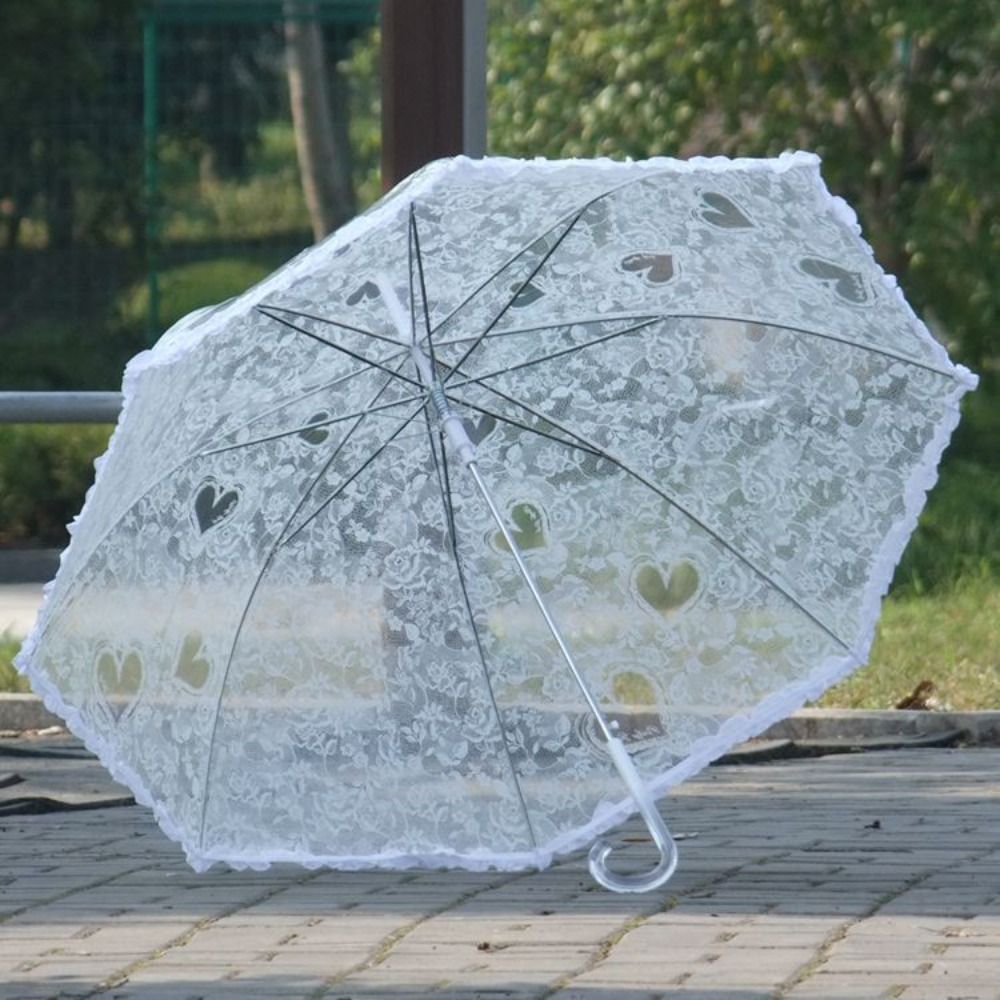 Parasol Umbrella Large - Payung Lipat Vintage Berenda Transparan Besar
