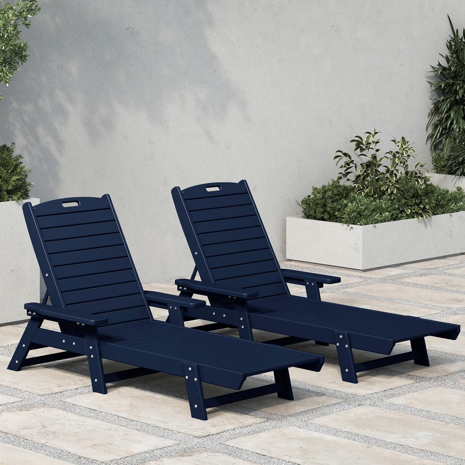 Outdoor Furniture Polywood - Malibu Poly Reclining Chaise Lounge (Set