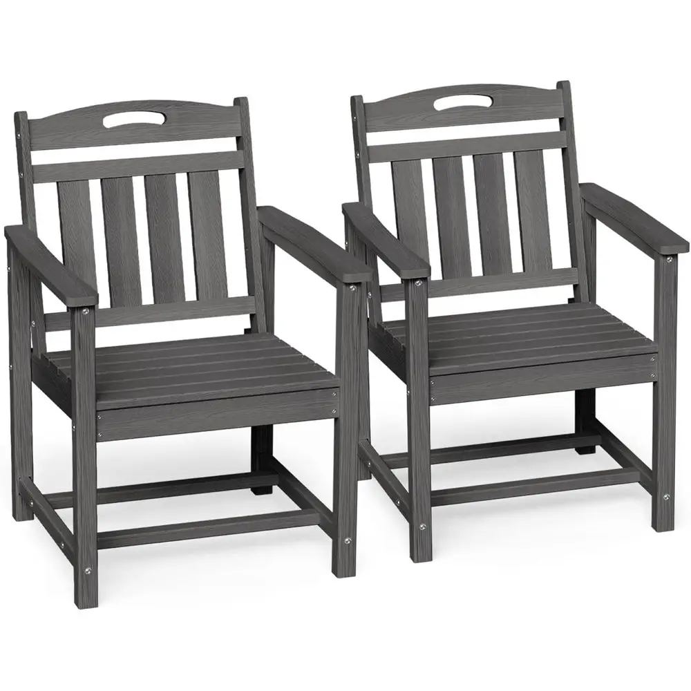 Outdoor Furniture Grey - Set Kursi Makan Teras HDPE Tahan