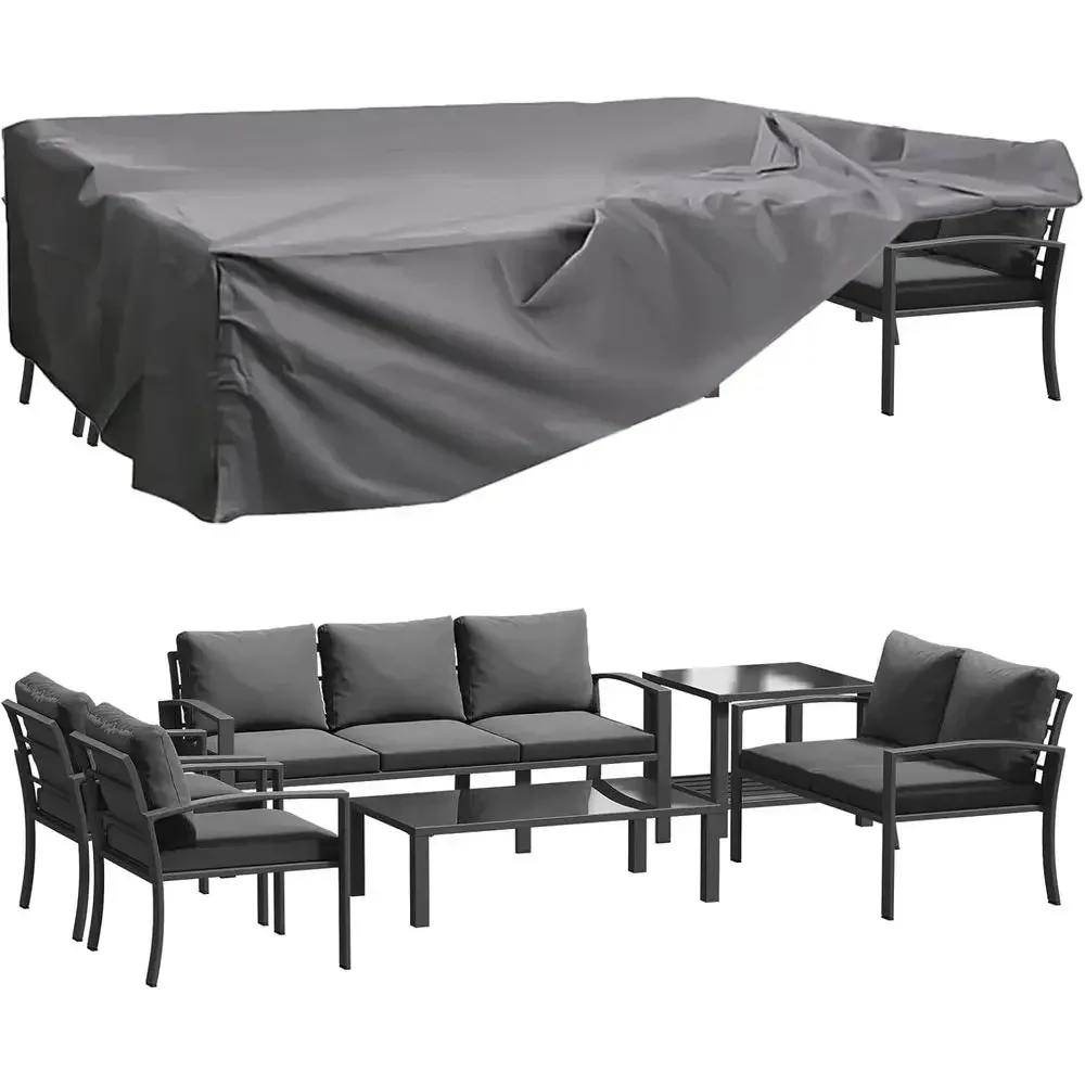 Outdoor Furniture Grey - Set Furnitur Teras Luar Ruangan 6