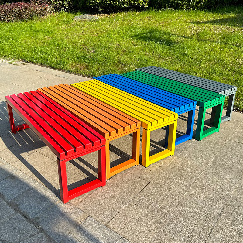 Outdoor Furniture Iron - Kursi bangku besi tempa putih dengan