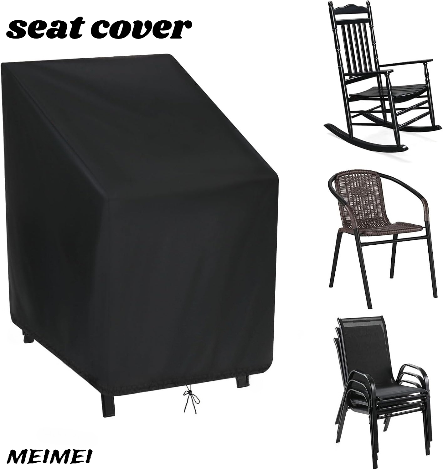 Outdoor Furniture With Covers - Tas Penyimpanan Penutup Debu Kursi Bertumpuk
