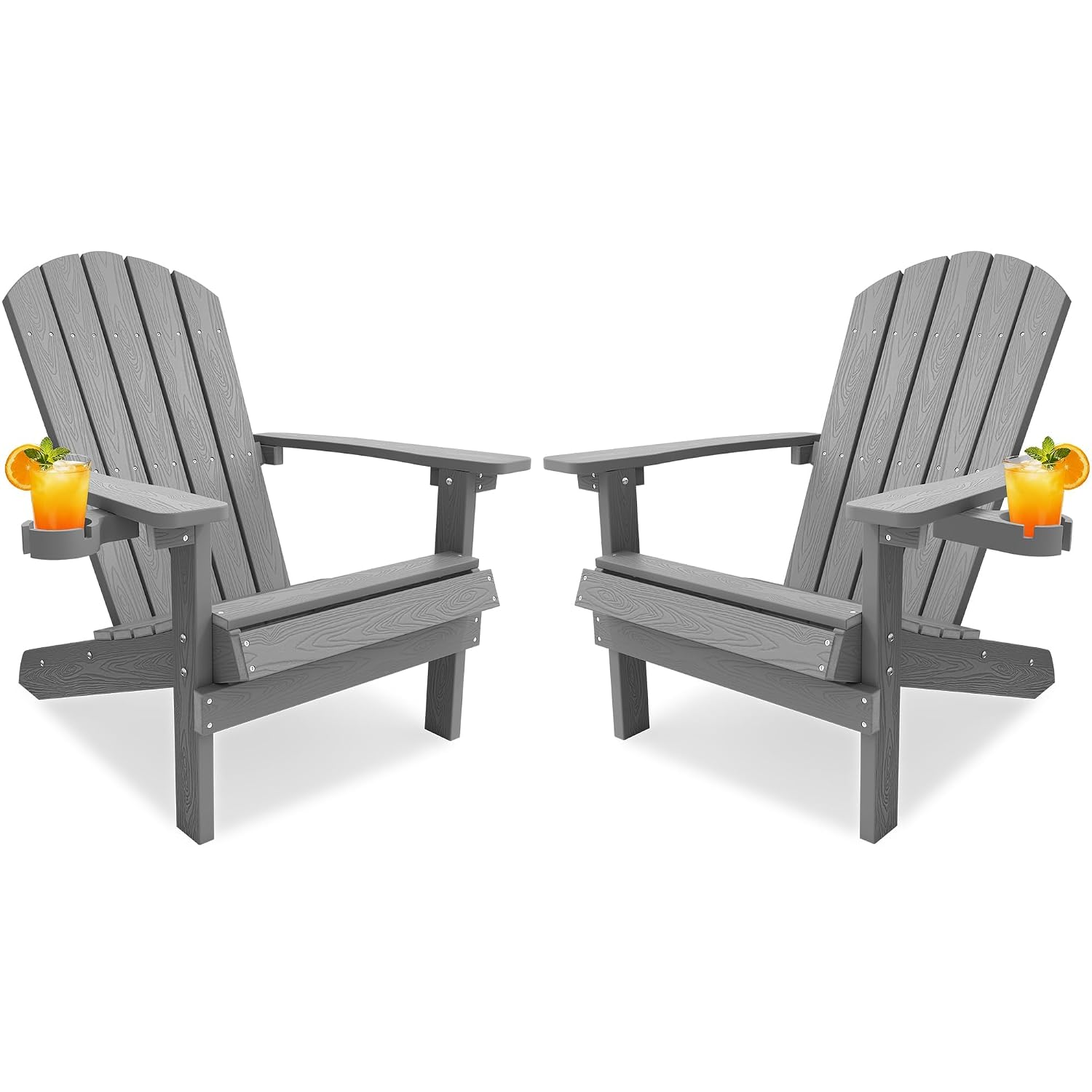 Outdoor Furniture Set With Fire Pit - Set Kursi Adirondack Tahan Cuaca (2