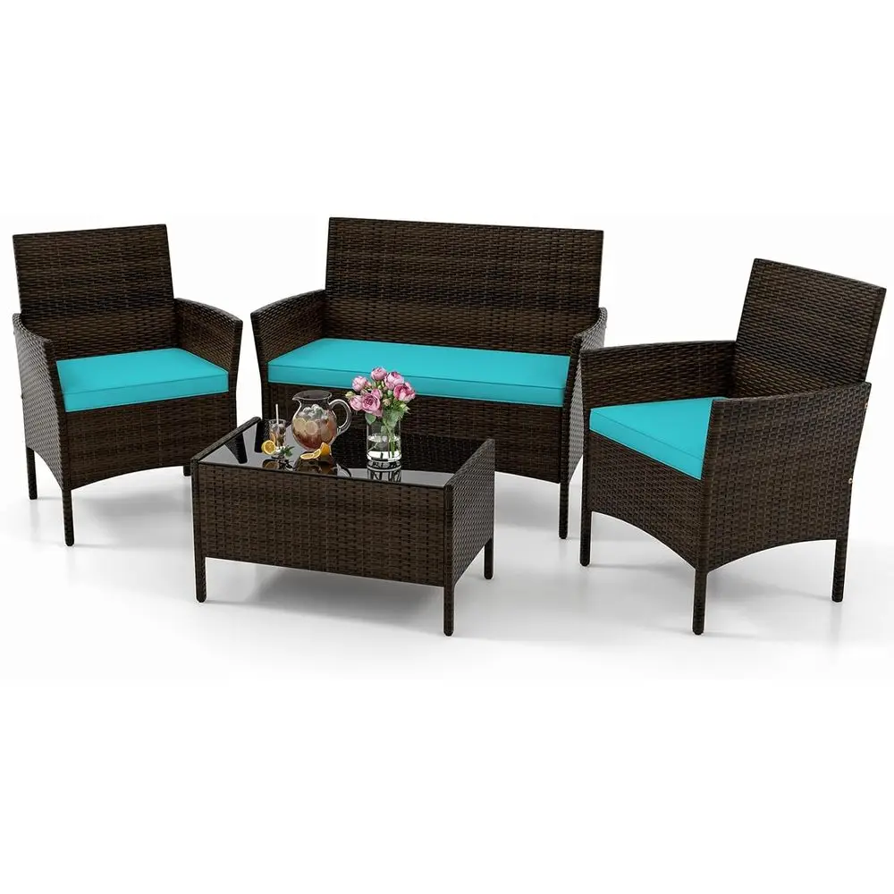 Outdoor Furniture Loveseat - Set Furnitur Teras Luar Ruangan 4
