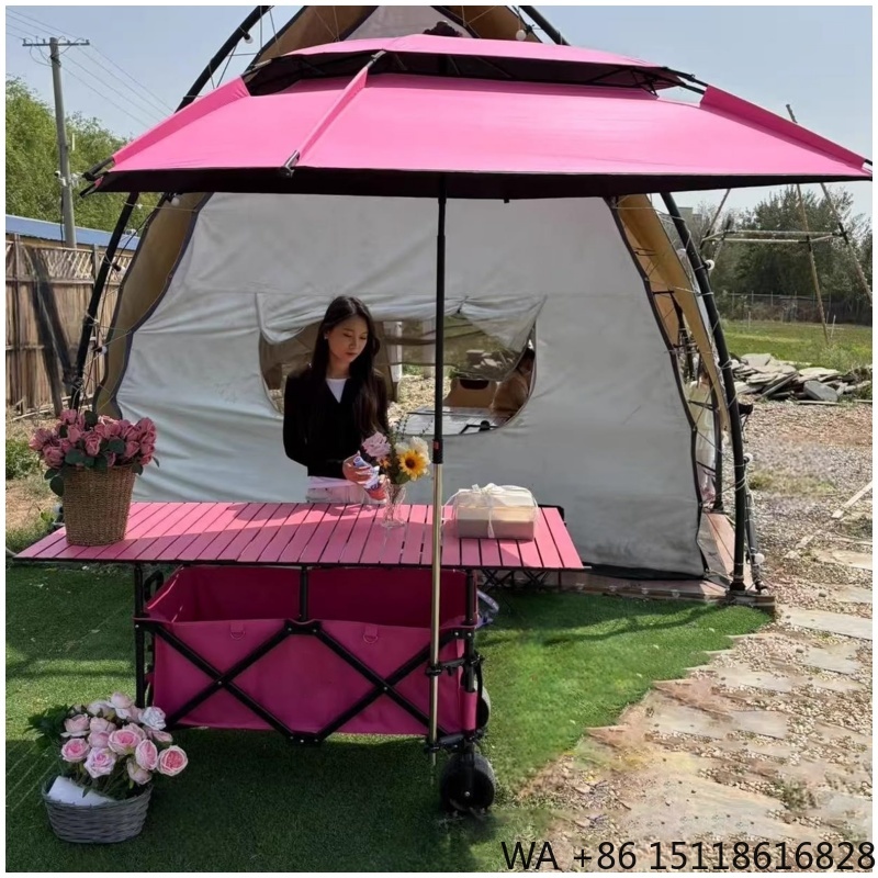 Outdoor Furniture Table - Gerobak Lipat Tugas Berat 420L Berkualitas
