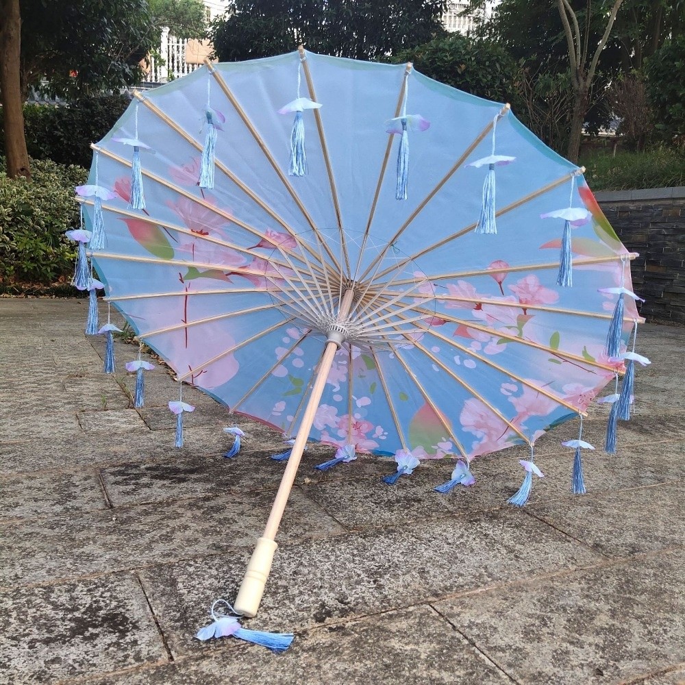 Parasol Umbrella Large - Payung Sutra Seni Cina Jepang Ukuran