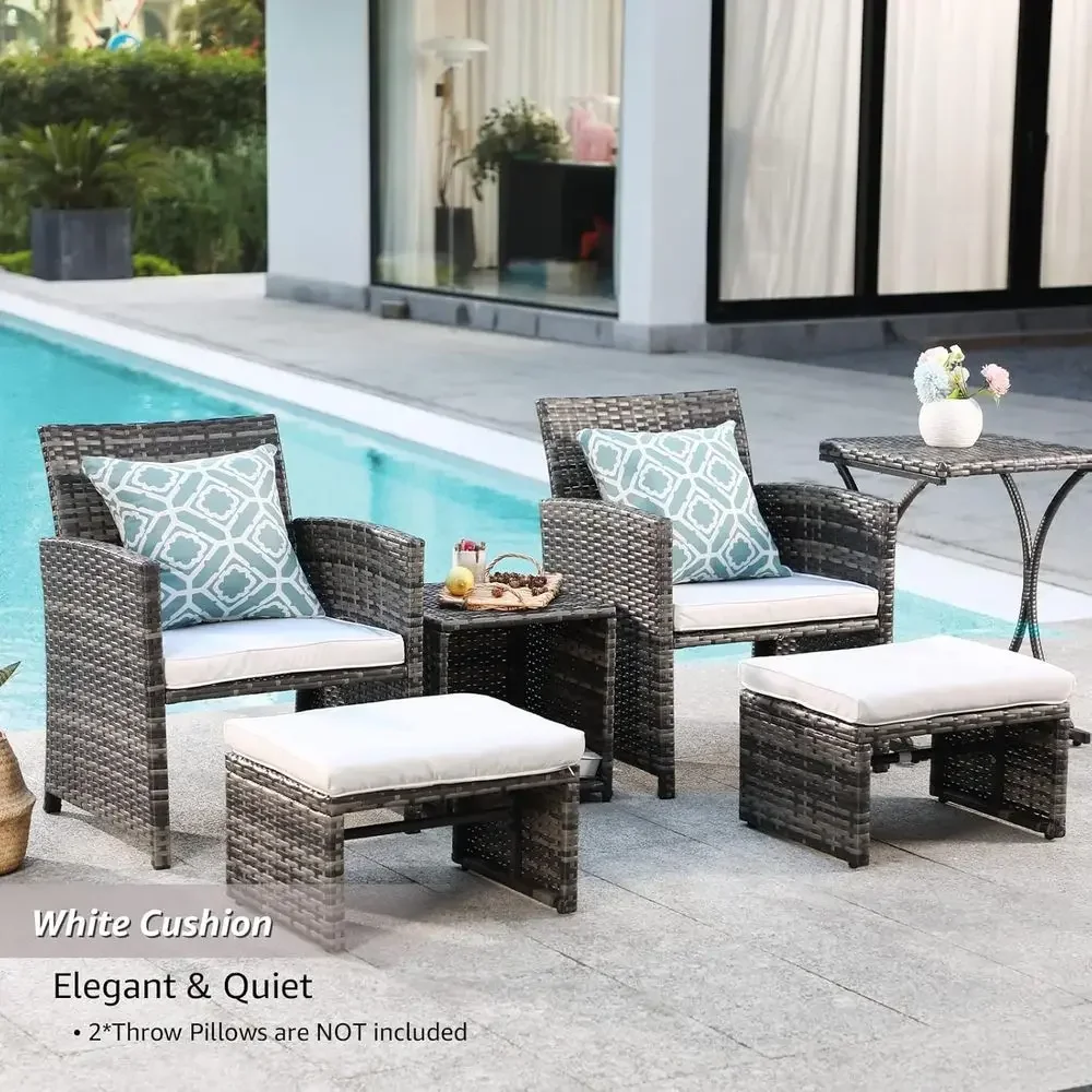 Set Furnitur Teras Rotan Abu-a - Outdoor Furniture Grey ulasan dan harga