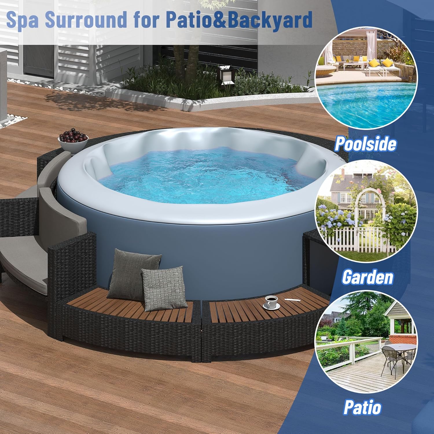 Set Sofa Patio Rotan dengan Pe - Outdoor Furniture Grey ulasan dan harga