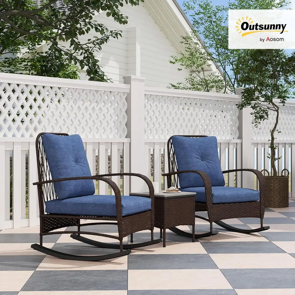 Set Furnitur Patio 3-Potong da - Outdoor Furniture Rocking Chair ulasan dan harga