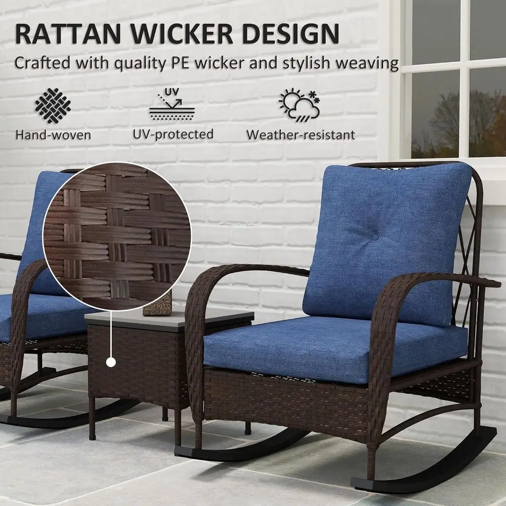 Set Furnitur Patio 3-Potong da - Outdoor Furniture Rocking Chair ulasan dan harga
