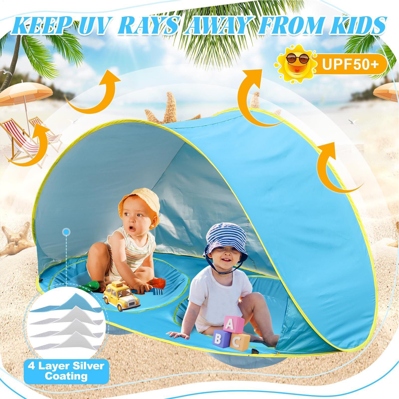 Tenda Pantai Anak dengan Kolam - Gazebo Pop Up ulasan dan harga