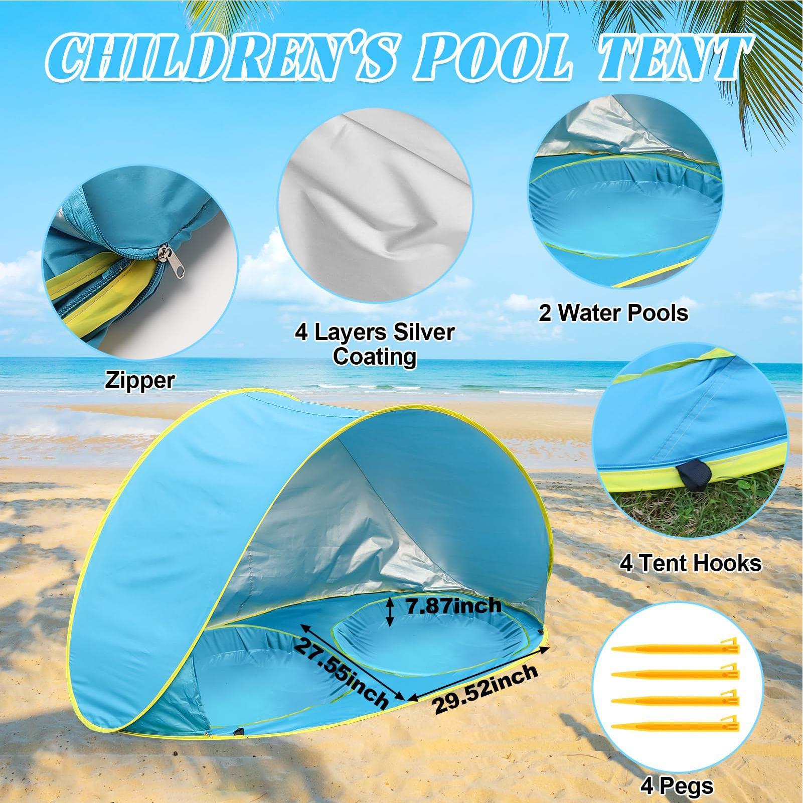 Tenda Pantai Anak dengan Kolam - Gazebo Pop Up ulasan dan harga
