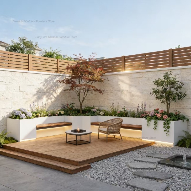 Tempat Duduk Pot Tanaman Seni  - Outdoor Furniture Iron ulasan dan harga