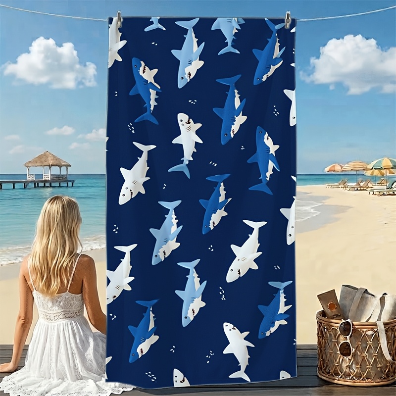 Alas Piknik Pantai Motif Hiu T - Outdoor Furniture Quick Dry ulasan dan harga