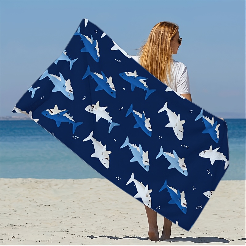 Alas Piknik Pantai Motif Hiu T - Outdoor Furniture Quick Dry ulasan dan harga