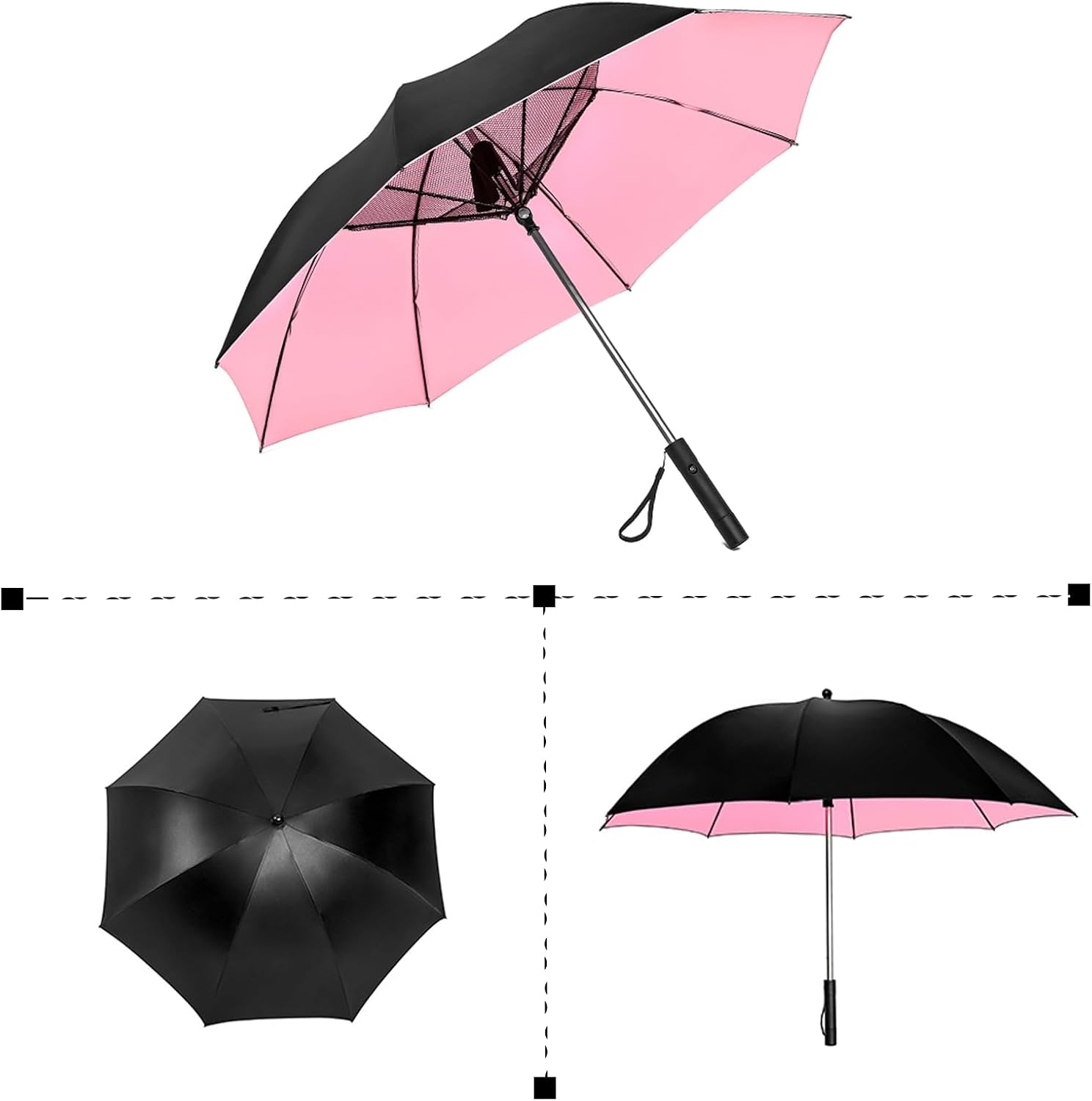 Payung Pendingin USB Rechargea - Parasol Umbrella Large ulasan dan harga