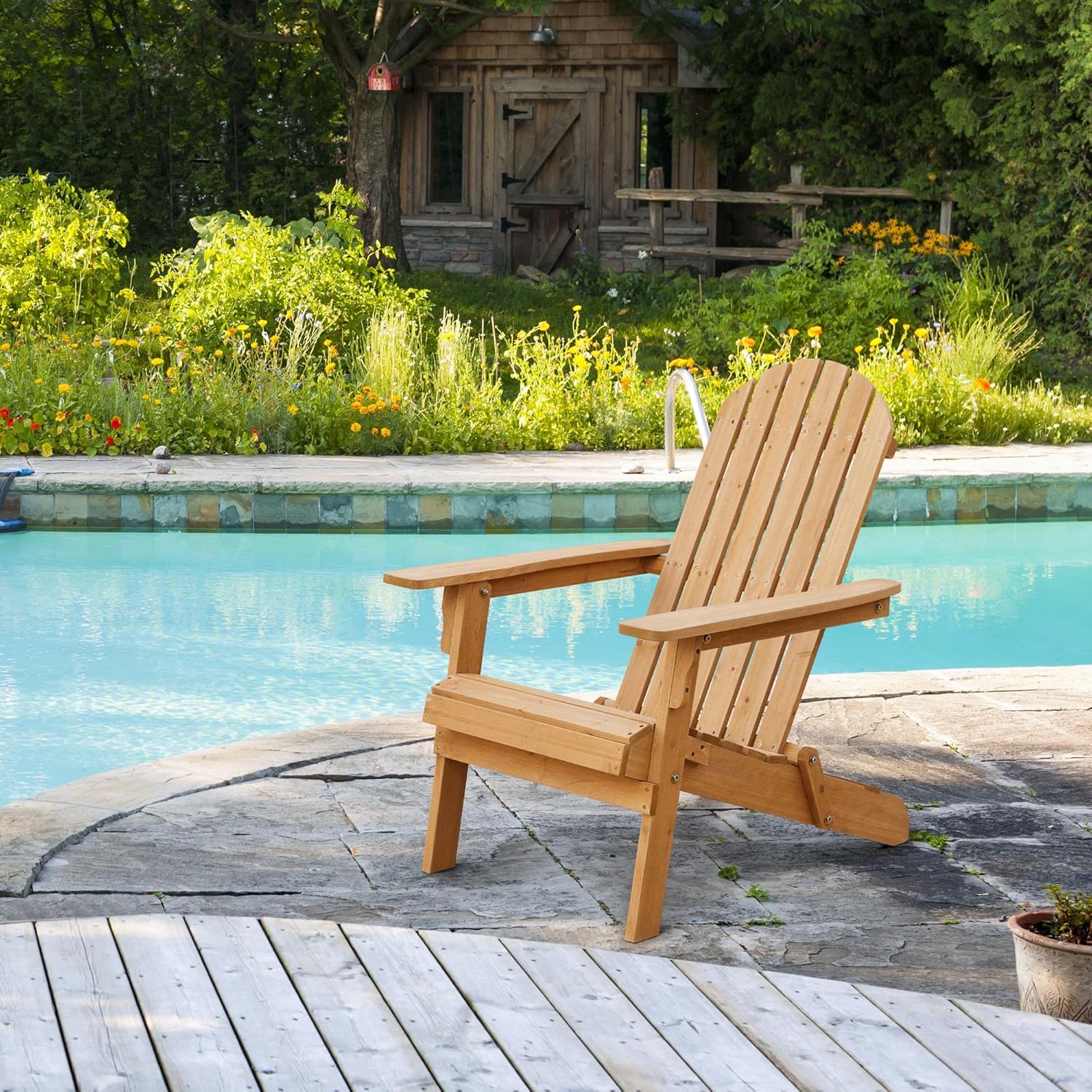 Set Kursi Adirondack Lipat 2 B - Outdoor Furniture Set With Fire Pit ulasan dan harga