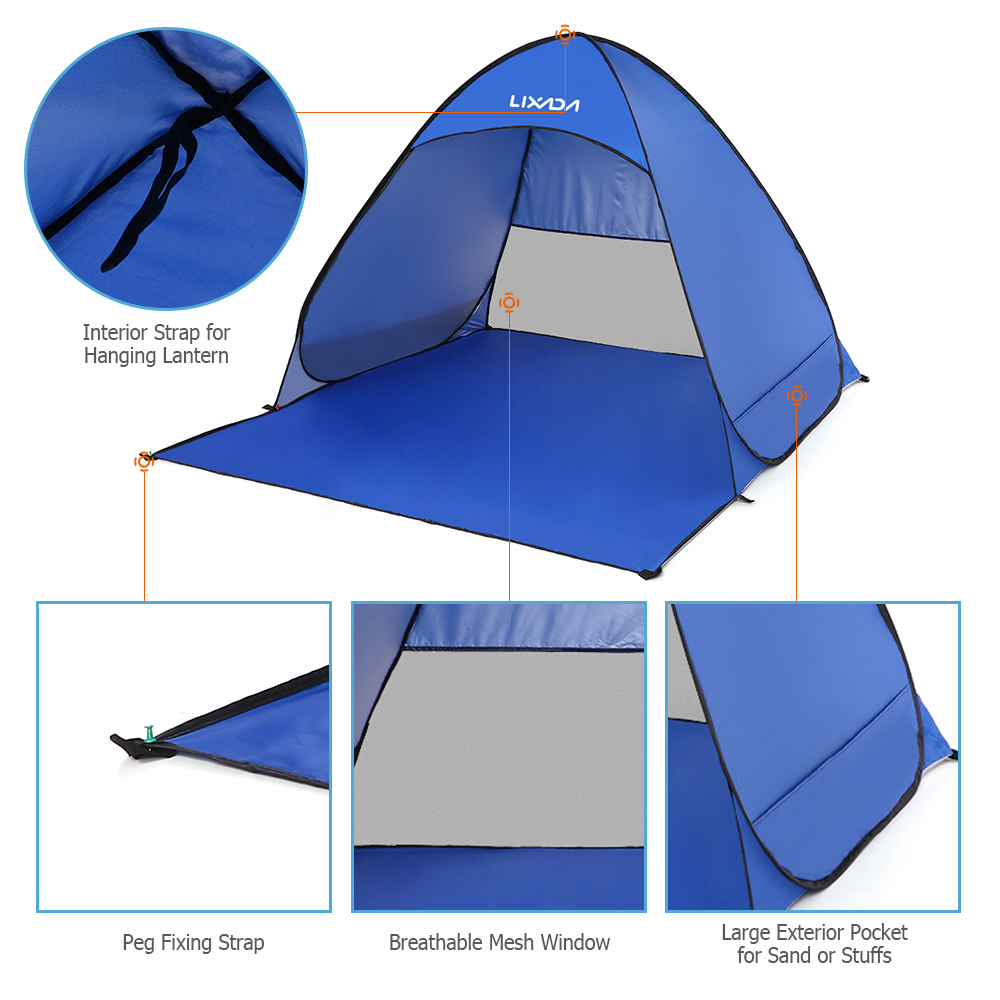 Lixada tenda memancing otomati - Gazebo Pop Up ulasan dan harga