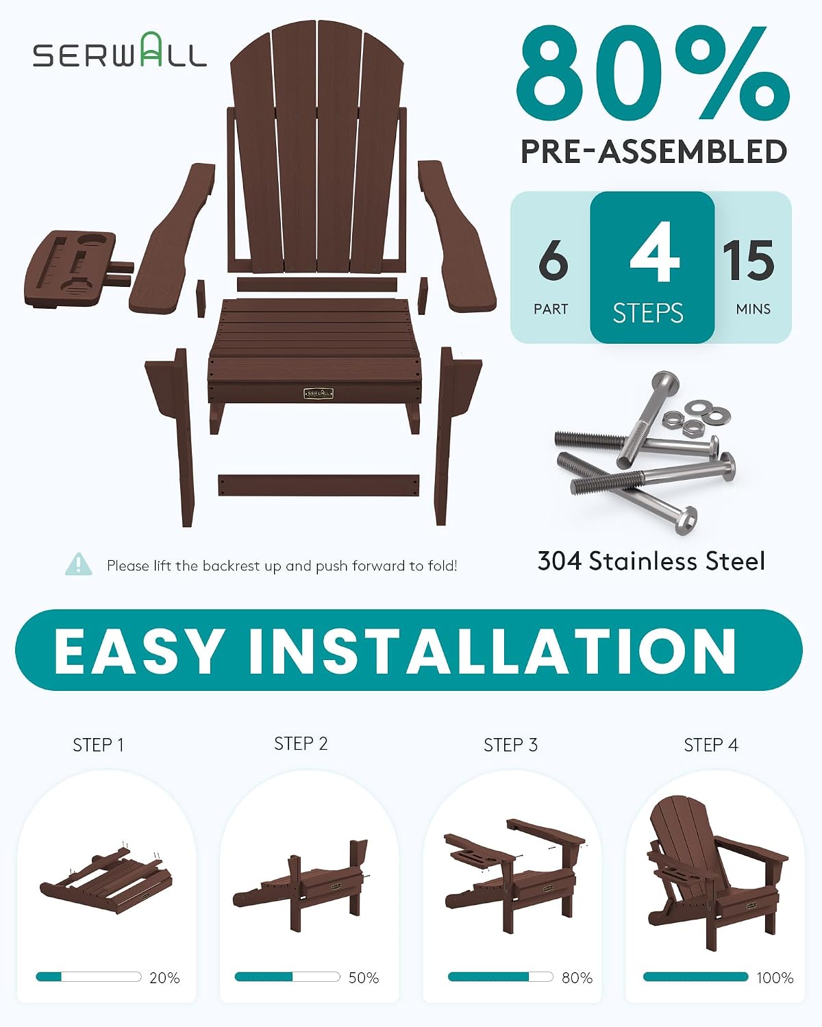 Set Kursi Adirondack Lipat 2,  - Outdoor Furniture Set With Fire Pit ulasan dan harga