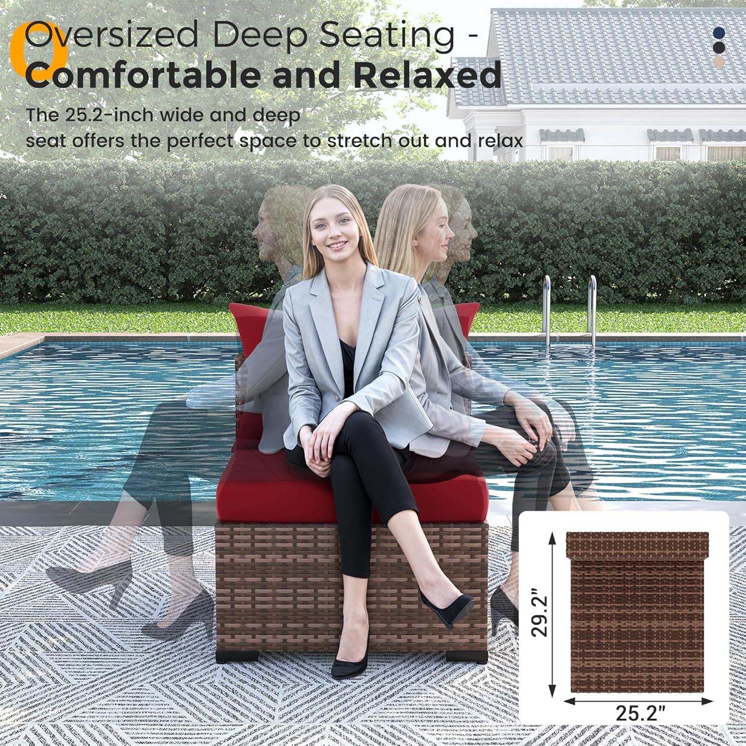 Set Sofa & Meja Api Luar Ruang - Outdoor Furniture Set With Fire Pit ulasan dan harga