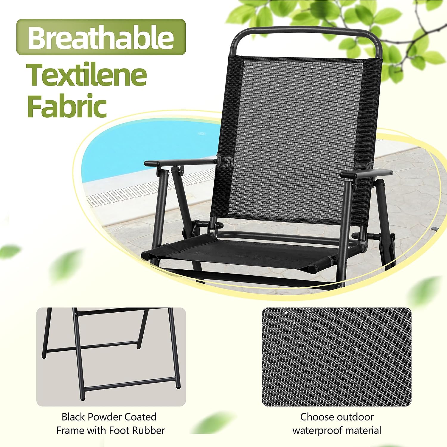 Set Meja Makan Teras Logam, Ku - Outdoor Furniture Polywood ulasan dan harga