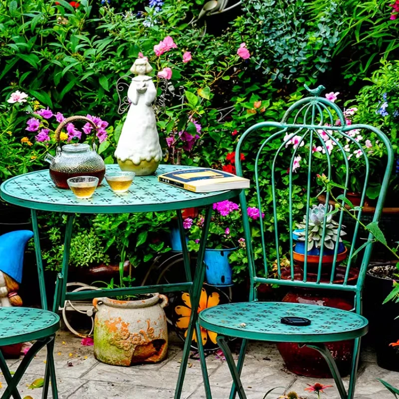 Kursi taman luar ruangan, meja - Outdoor Furniture Iron ulasan dan harga
