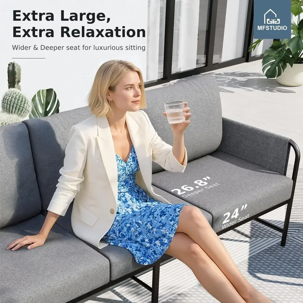 Set Furnitur Teras Luar Ruanga - Outdoor Furniture Grey ulasan dan harga