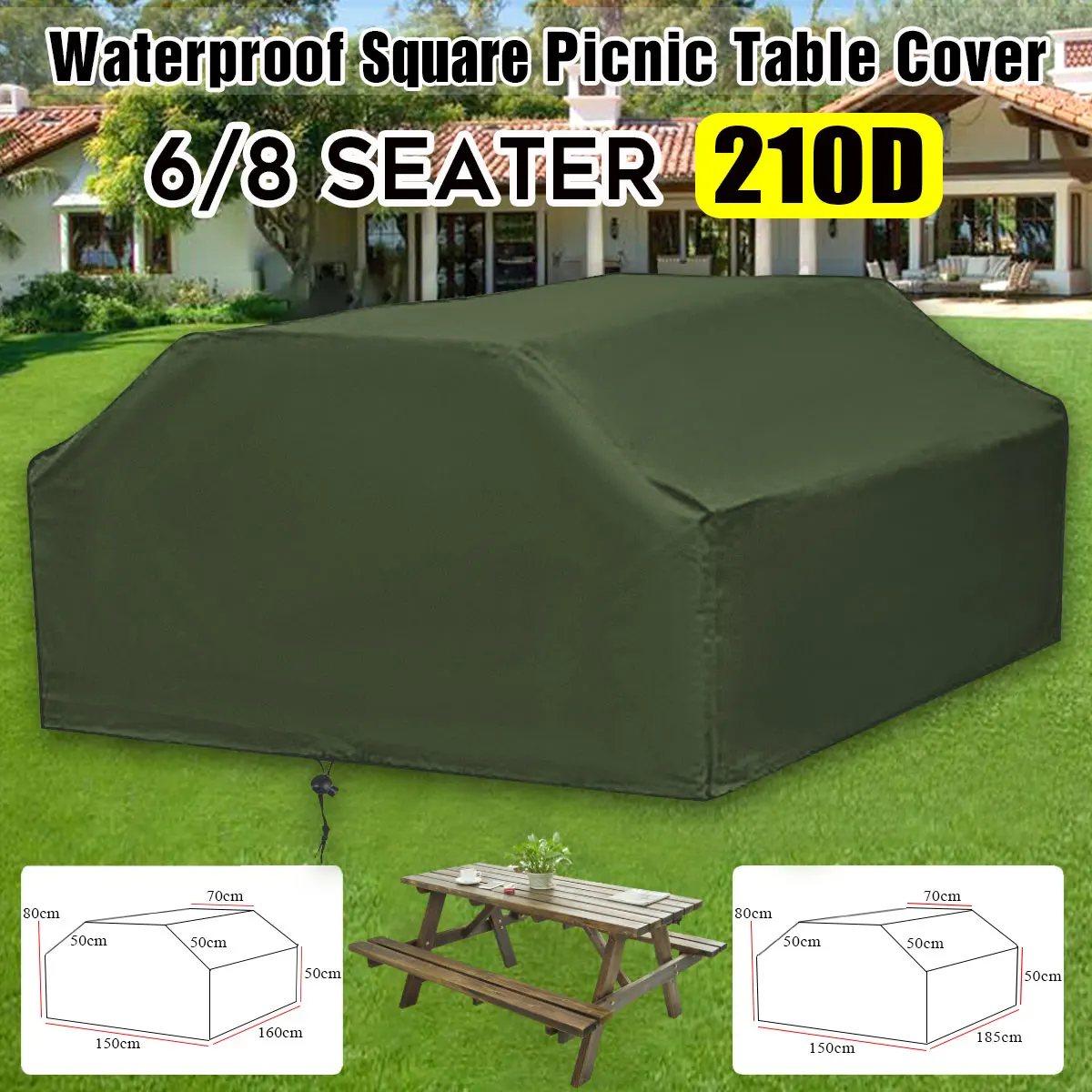 210D untuk 6/8 tempat duduk pi - Outdoor Furniture Grey ulasan dan harga