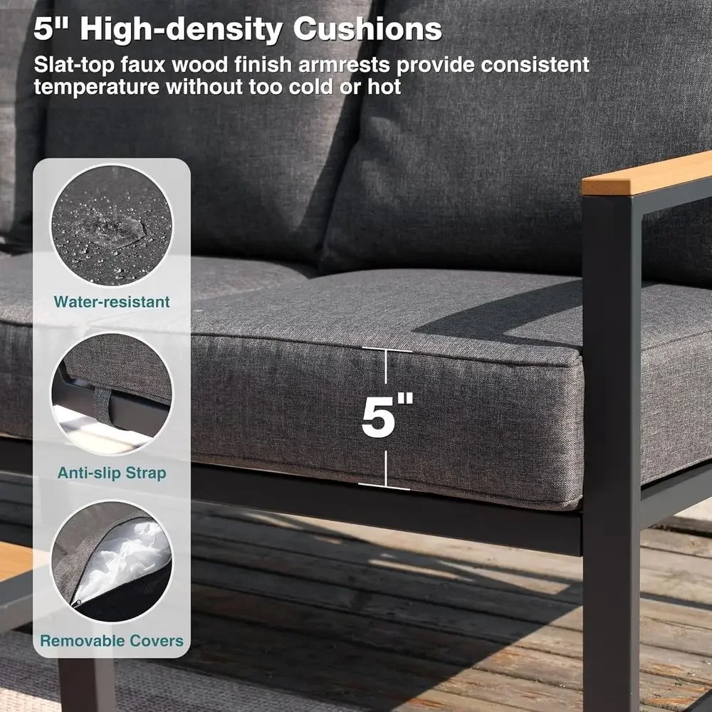 Set Sofa Seksional Luar Ruanga - Outdoor Furniture Grey ulasan dan harga