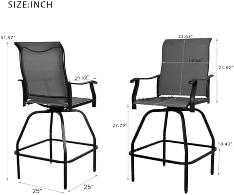 Set Bar Patio 2pcs Kursi Bar P - Outdoor Furniture Grey ulasan dan harga