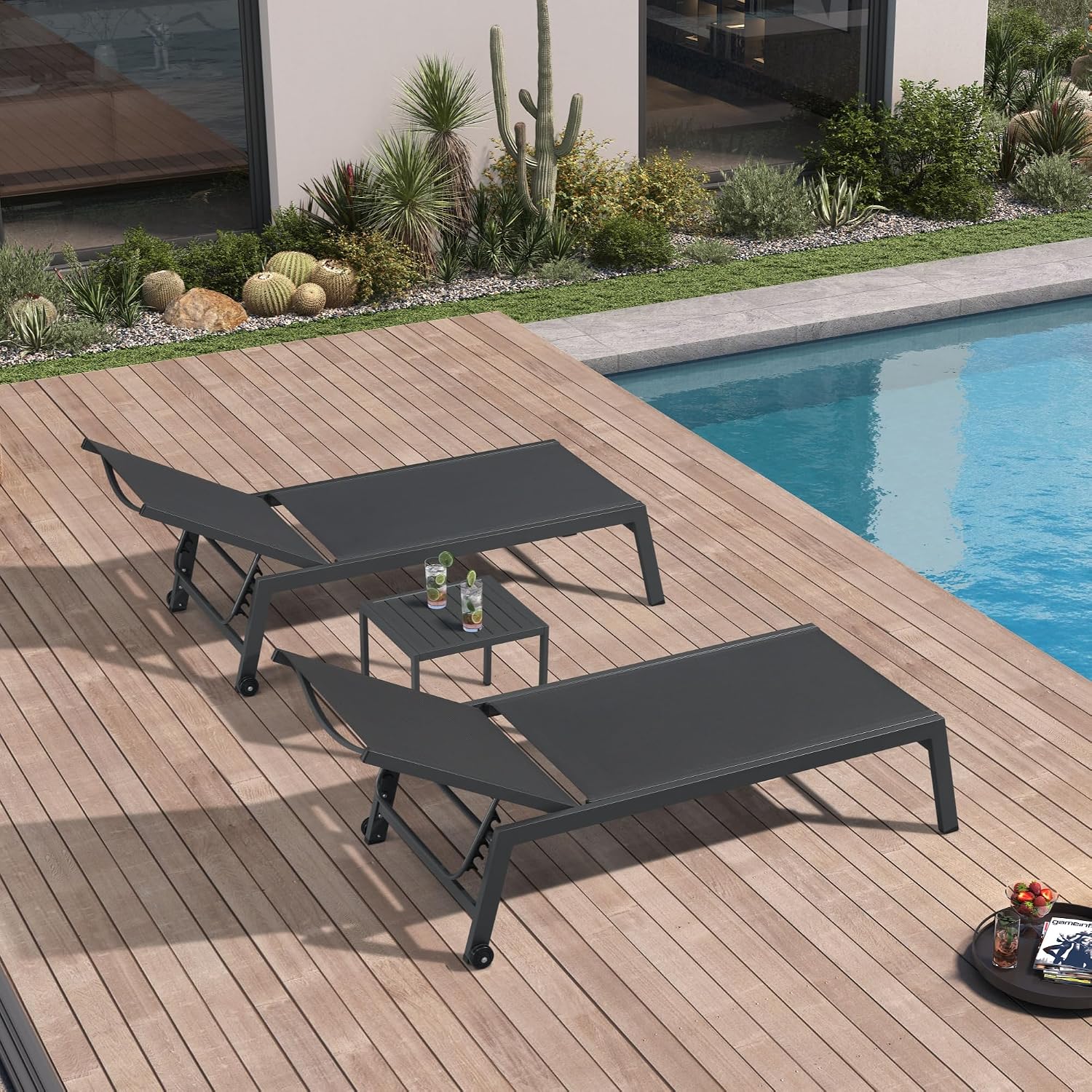 Kursi Santai Teras Lebar 2 Set - Outdoor Furniture Quick Dry ulasan dan harga