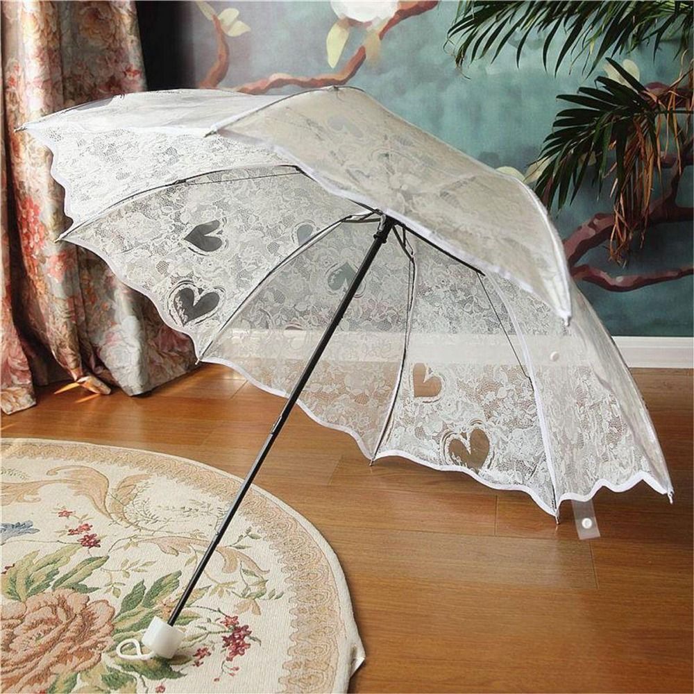 Payung Lipat Vintage Berenda T - Parasol Umbrella Large ulasan dan harga