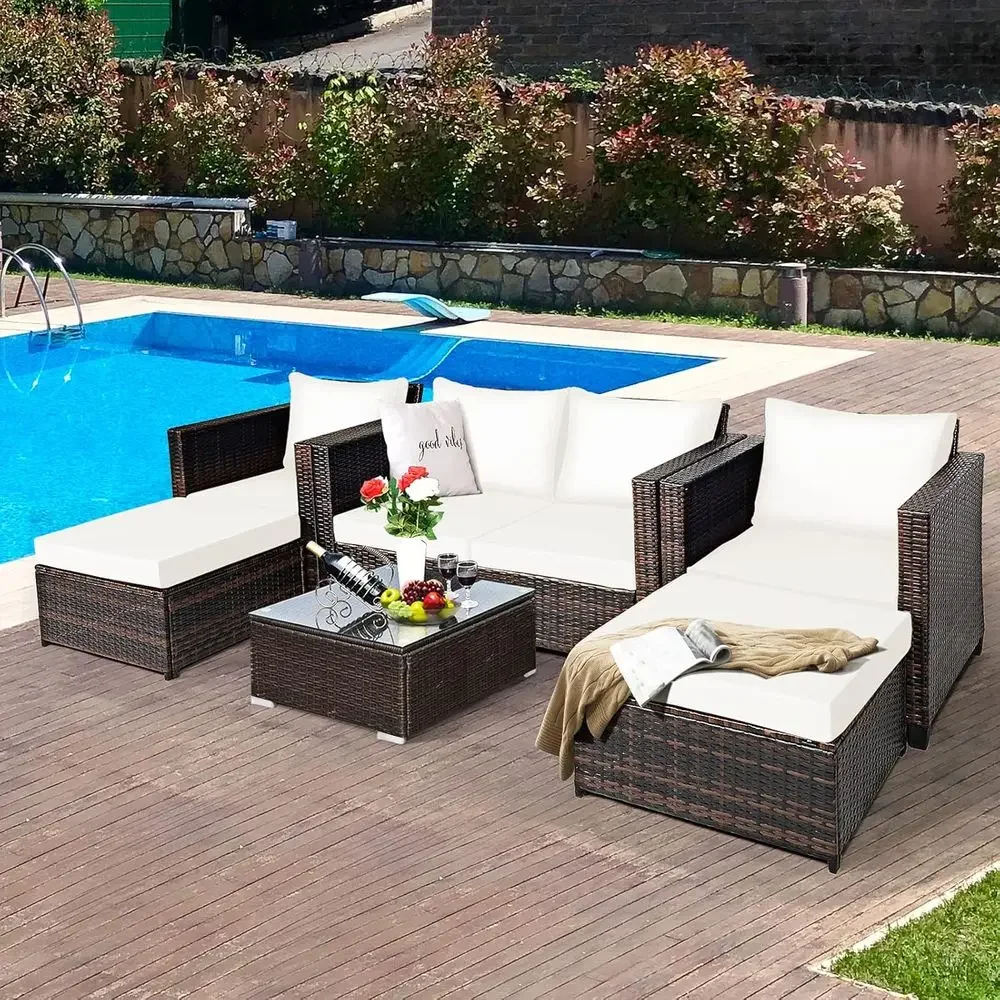 Set Furnitur Teras Rotan Luar  - Outdoor Furniture Loveseat ulasan dan harga