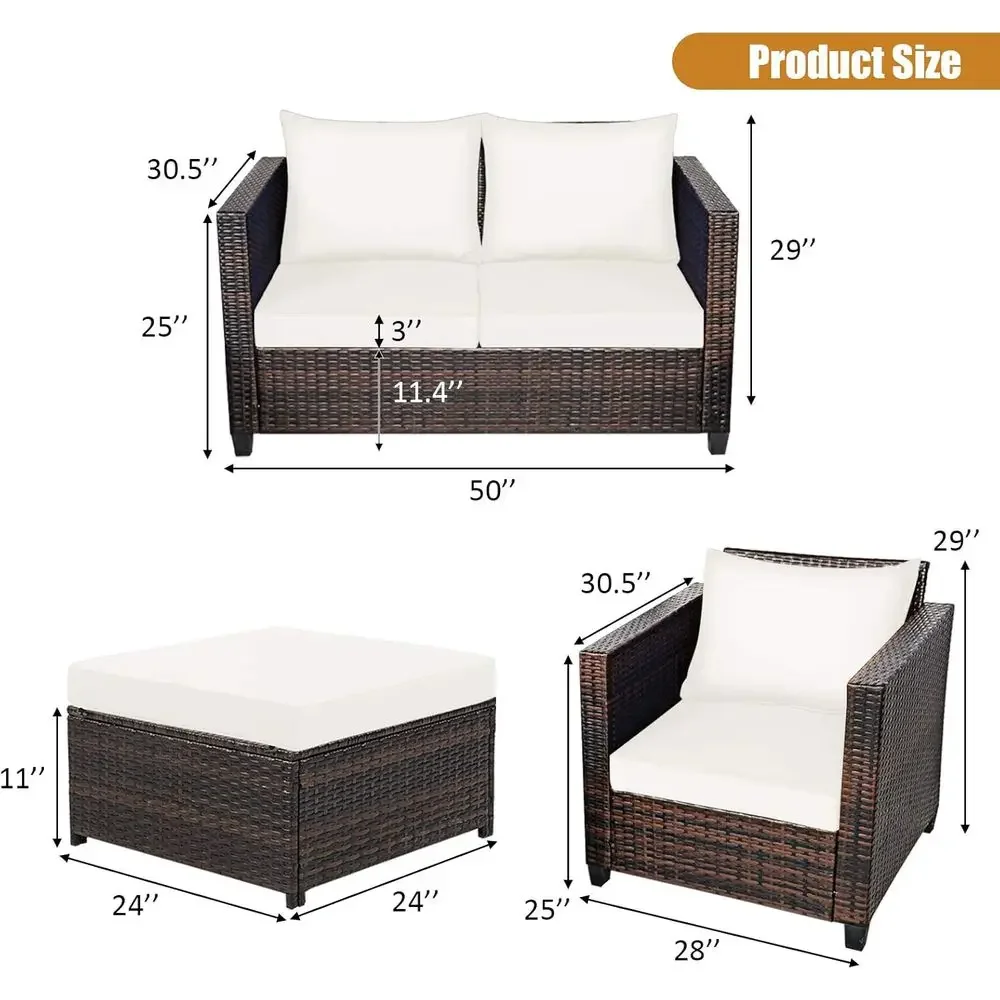 Set Furnitur Teras Rotan Luar  - Outdoor Furniture Loveseat ulasan dan harga
