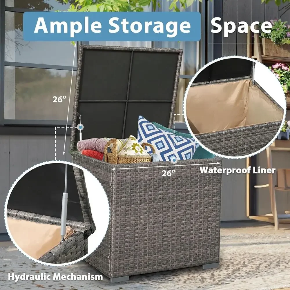 Set Furnitur Teras 8 Bagian de - Outdoor Furniture Set With Fire Pit ulasan dan harga