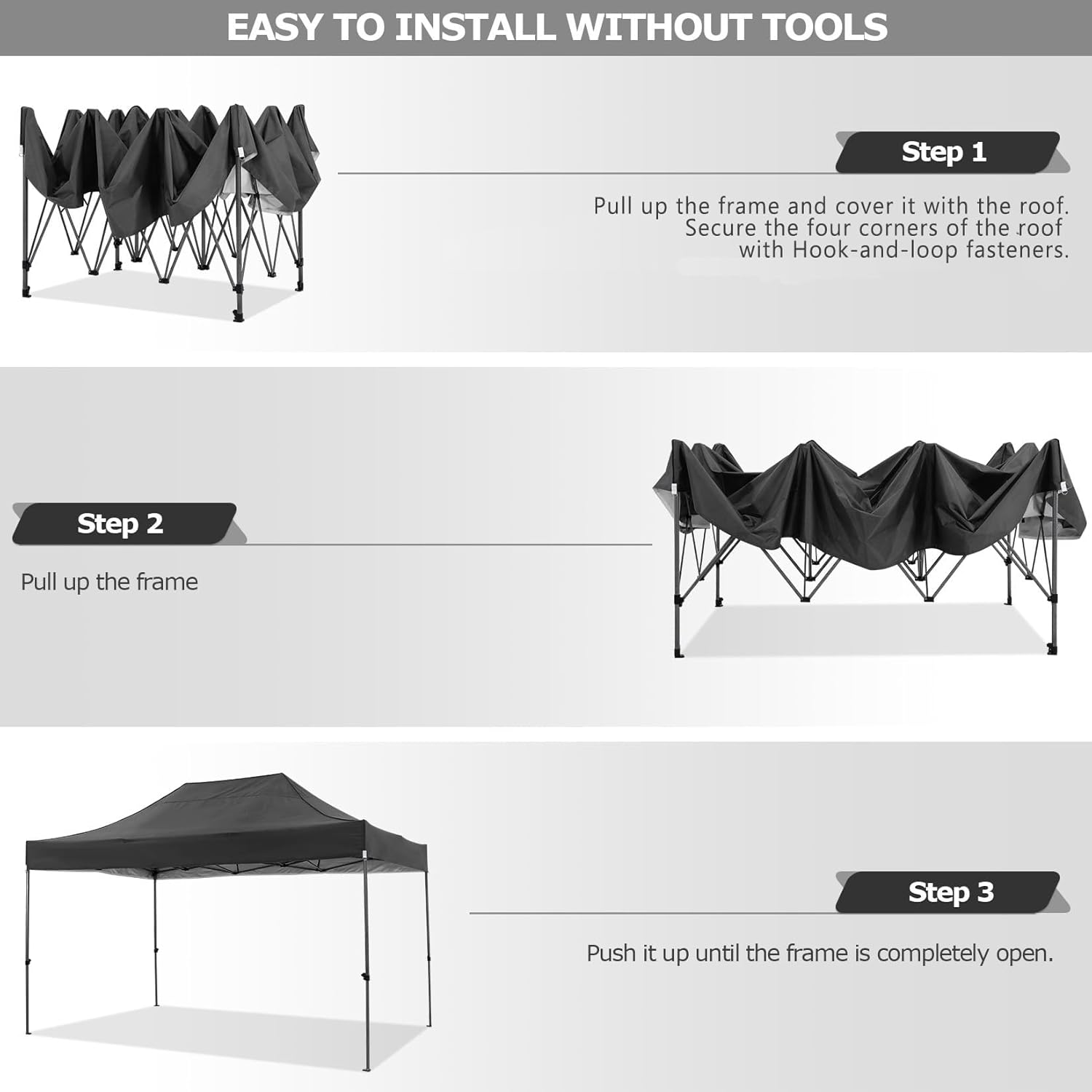 Tenda Kanopi Lipat 10x15FT den - Gazebo Pop Up ulasan dan harga