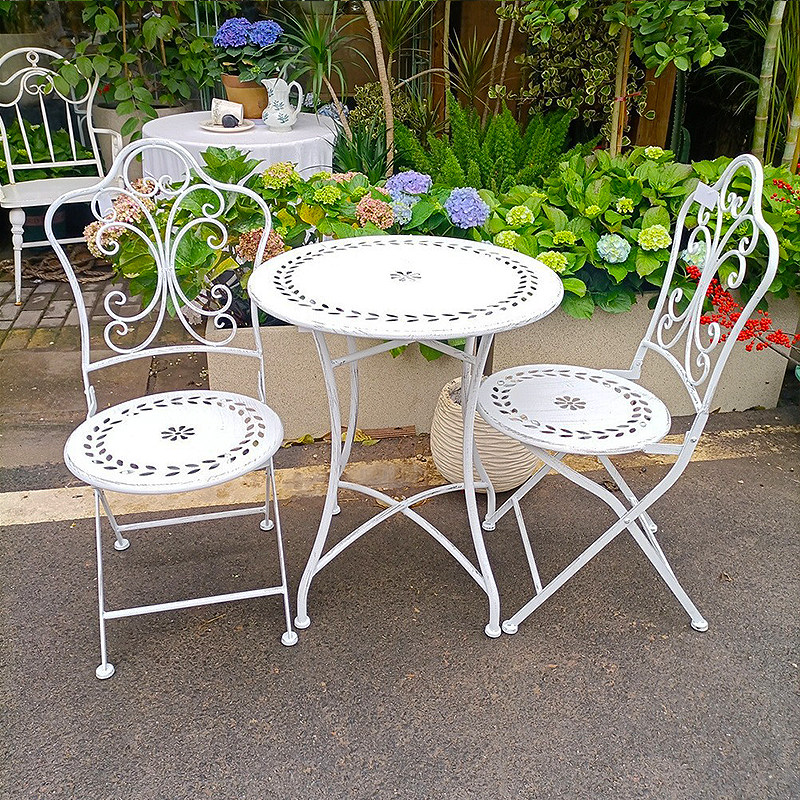 Meja dan Kursi Besi Gaya Pranc - Outdoor Furniture Iron ulasan dan harga