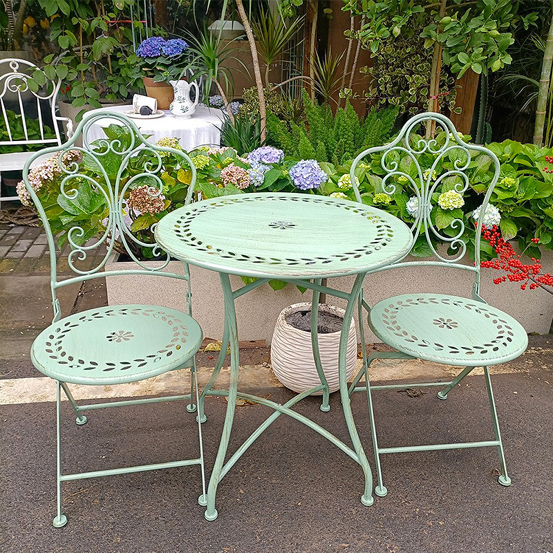 Meja dan Kursi Besi Gaya Pranc - Outdoor Furniture Iron ulasan dan harga