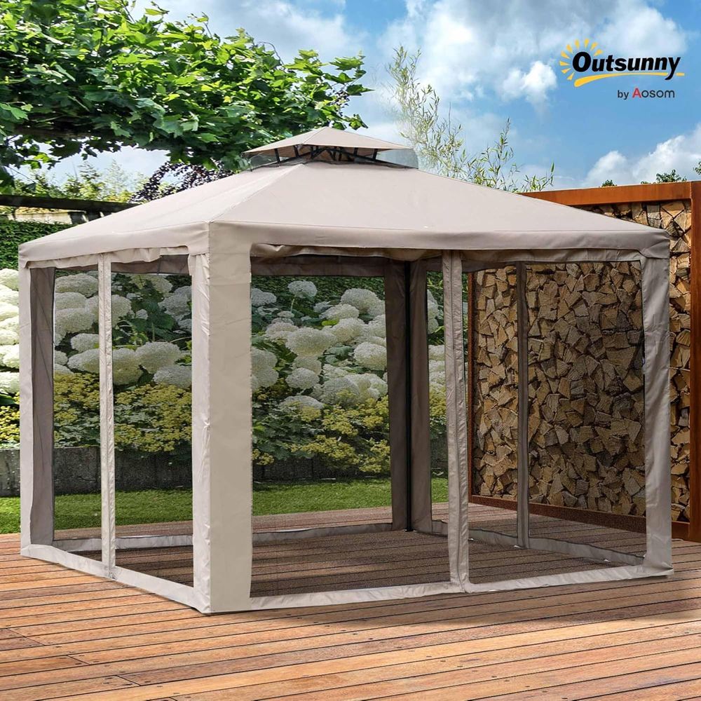 Gazebo Patio 9,6' x 9,6', Temp - Outdoor Furniture Patio ulasan dan harga