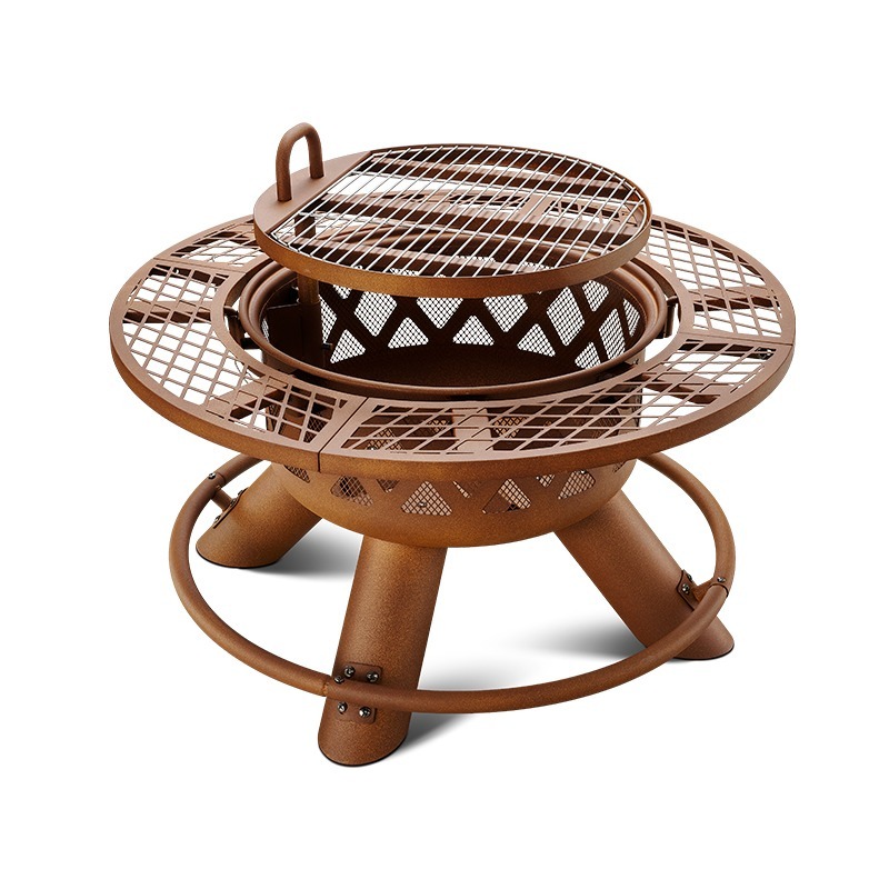 Set Pemanggang Barbekyu & Pera - Outdoor Furniture Set With Fire Pit ulasan dan harga