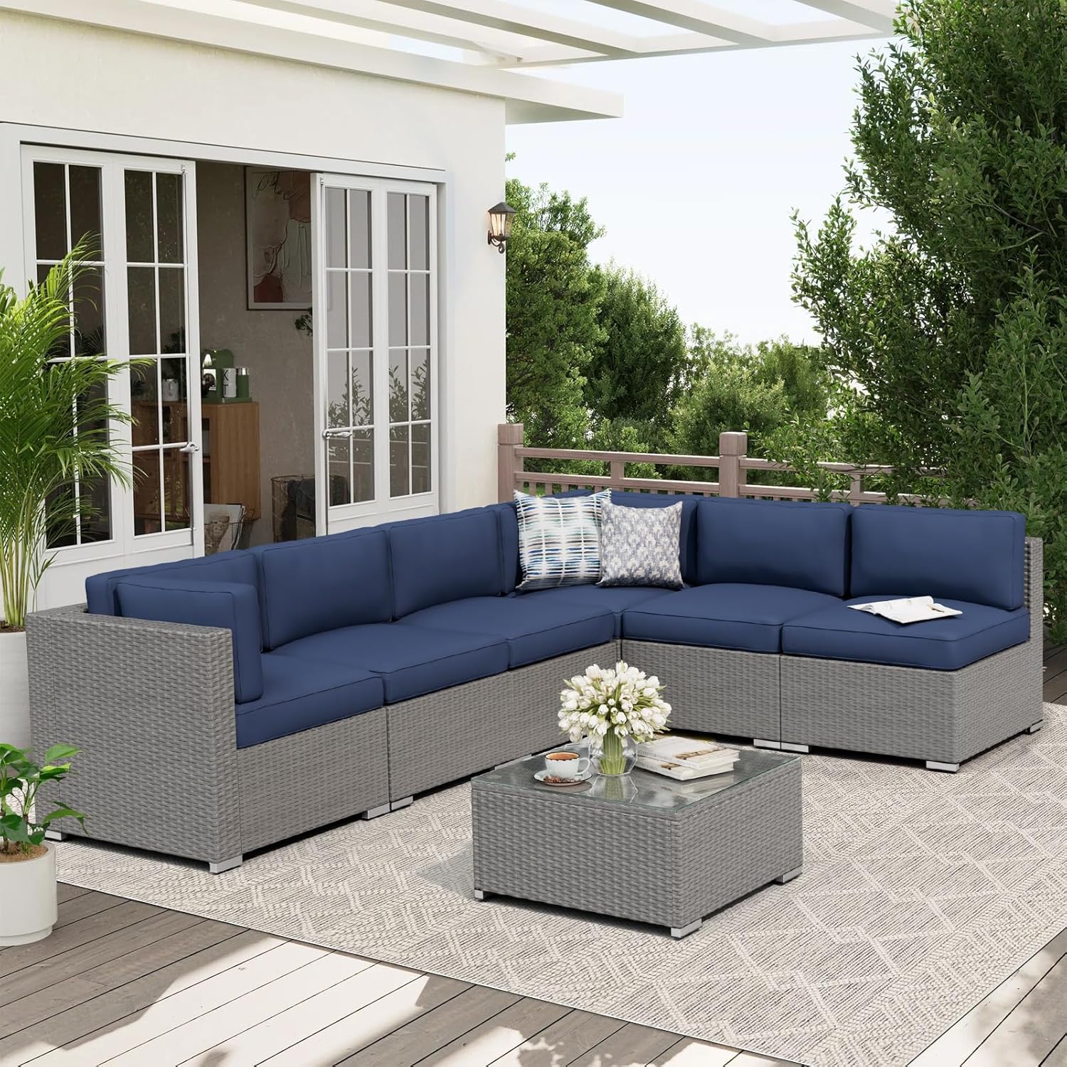Set Furnitur Teras Luar Ruanga - Outdoor Furniture Grey ulasan dan harga