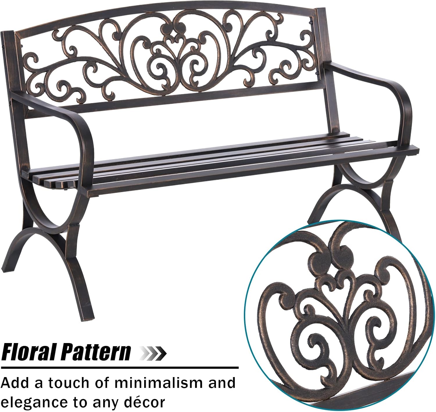 Kursi Taman Luar Ruangan 50 In - Outdoor Furniture Iron ulasan dan harga