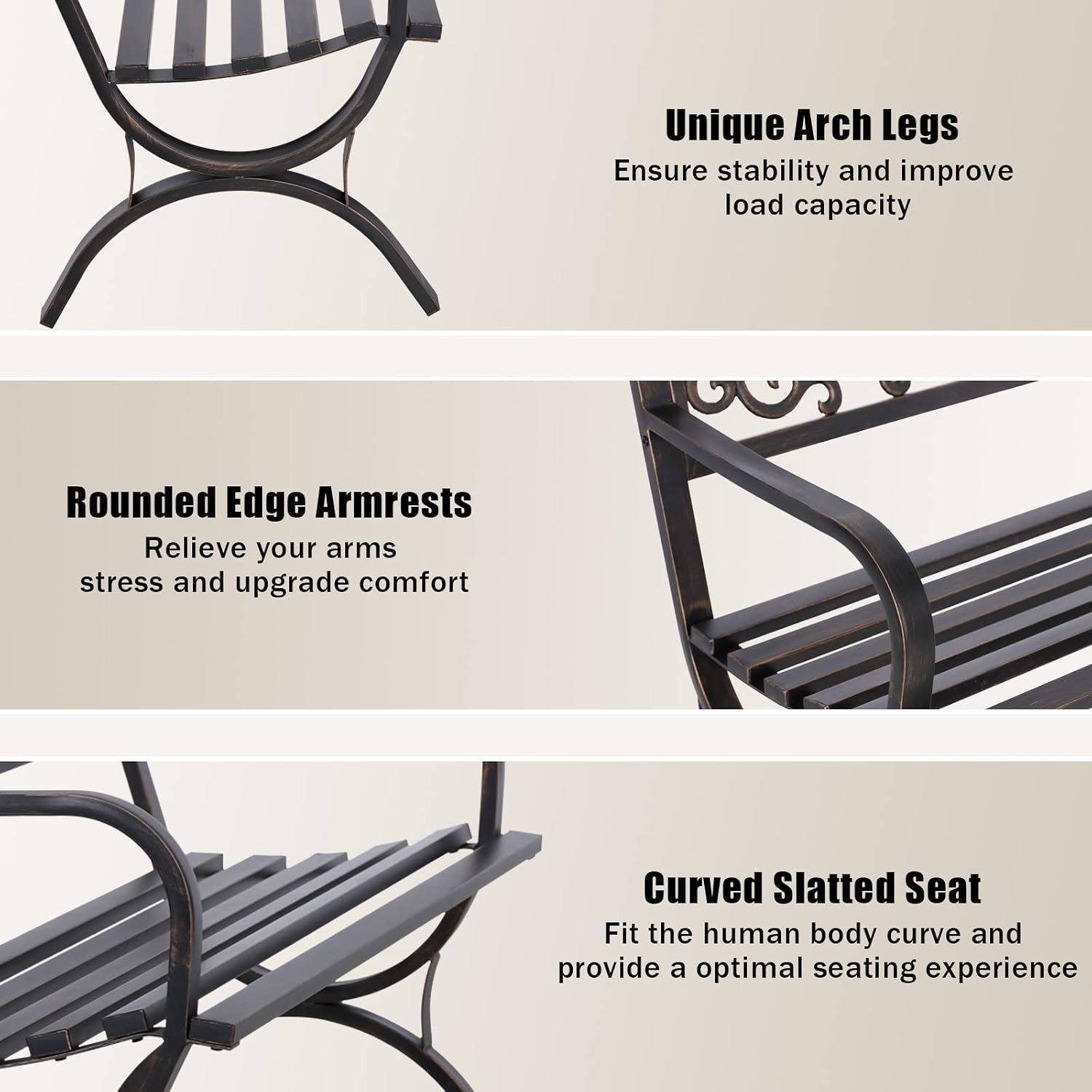 Kursi Taman Luar Ruangan 50 In - Outdoor Furniture Iron ulasan dan harga