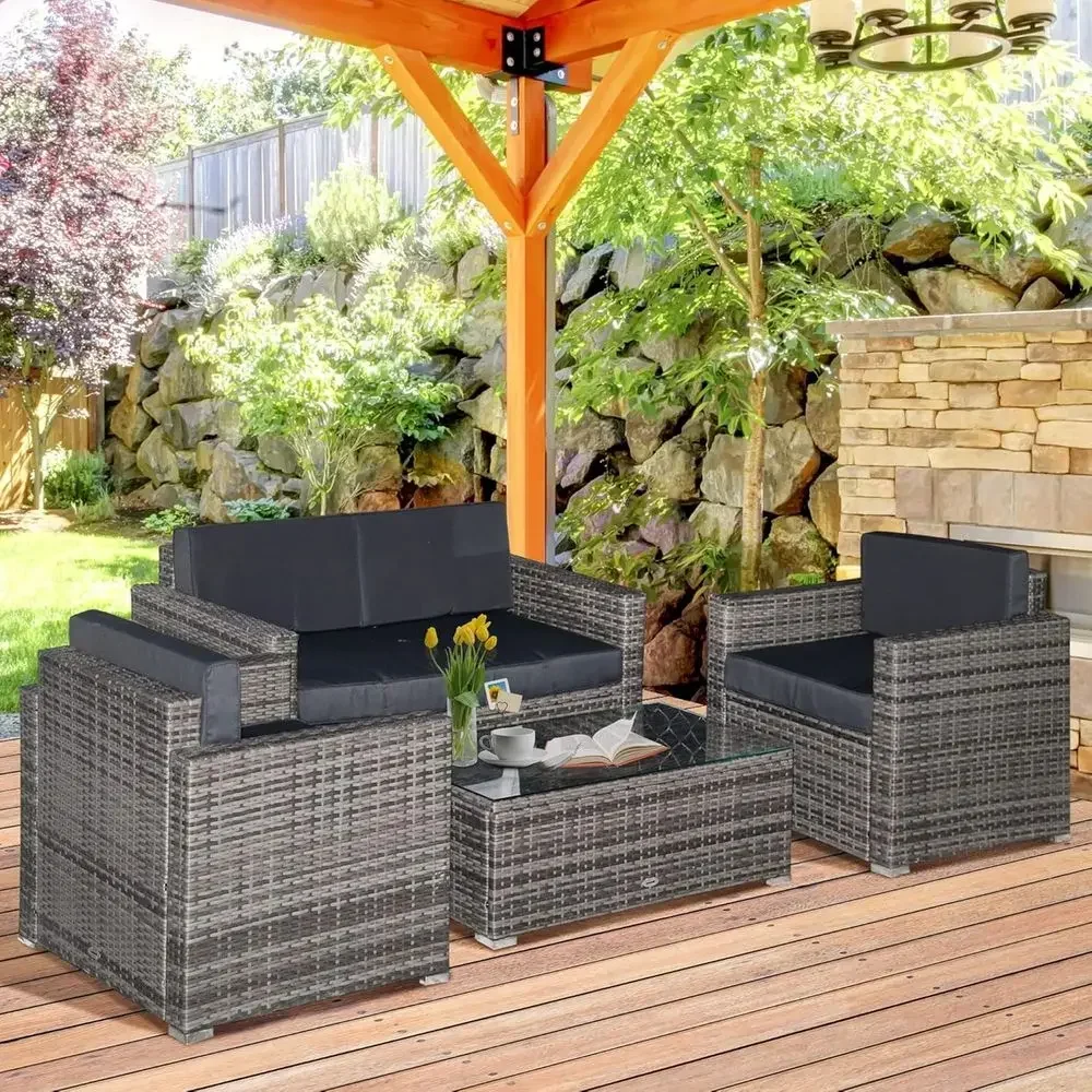 Set Furnitur Anyaman Luar Ruan - Outdoor Furniture Loveseat ulasan dan harga