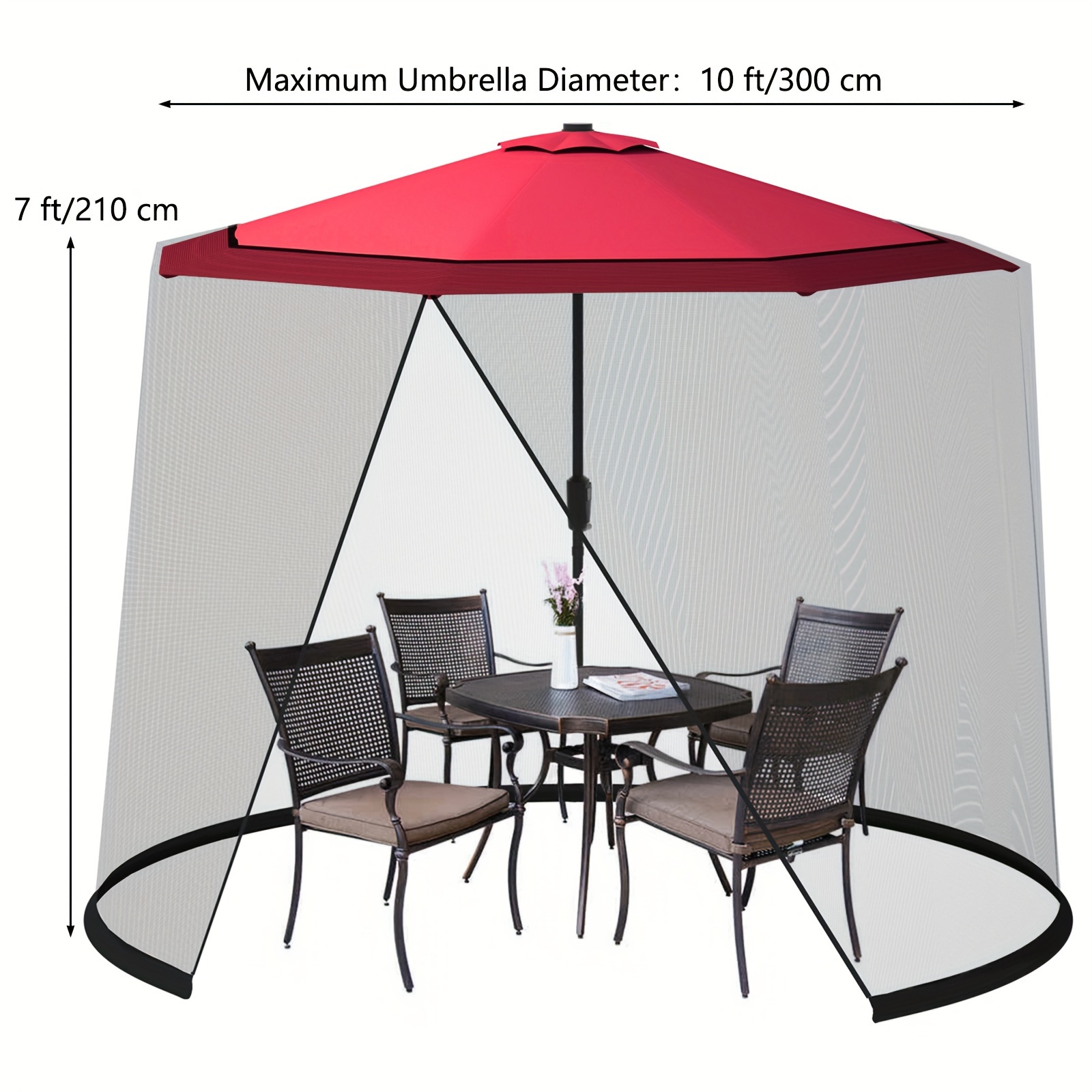 Jaring Nyamuk Payung Teras 9FT - Outdoor Furniture Patio ulasan dan harga