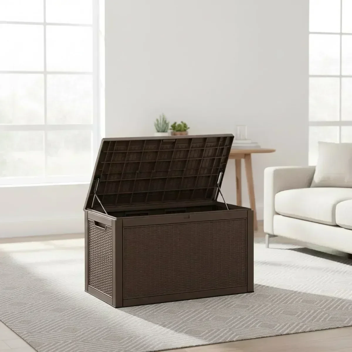 Bangku Penyimpanan Luar Ruanga - Outdoor Furniture Grey ulasan dan harga